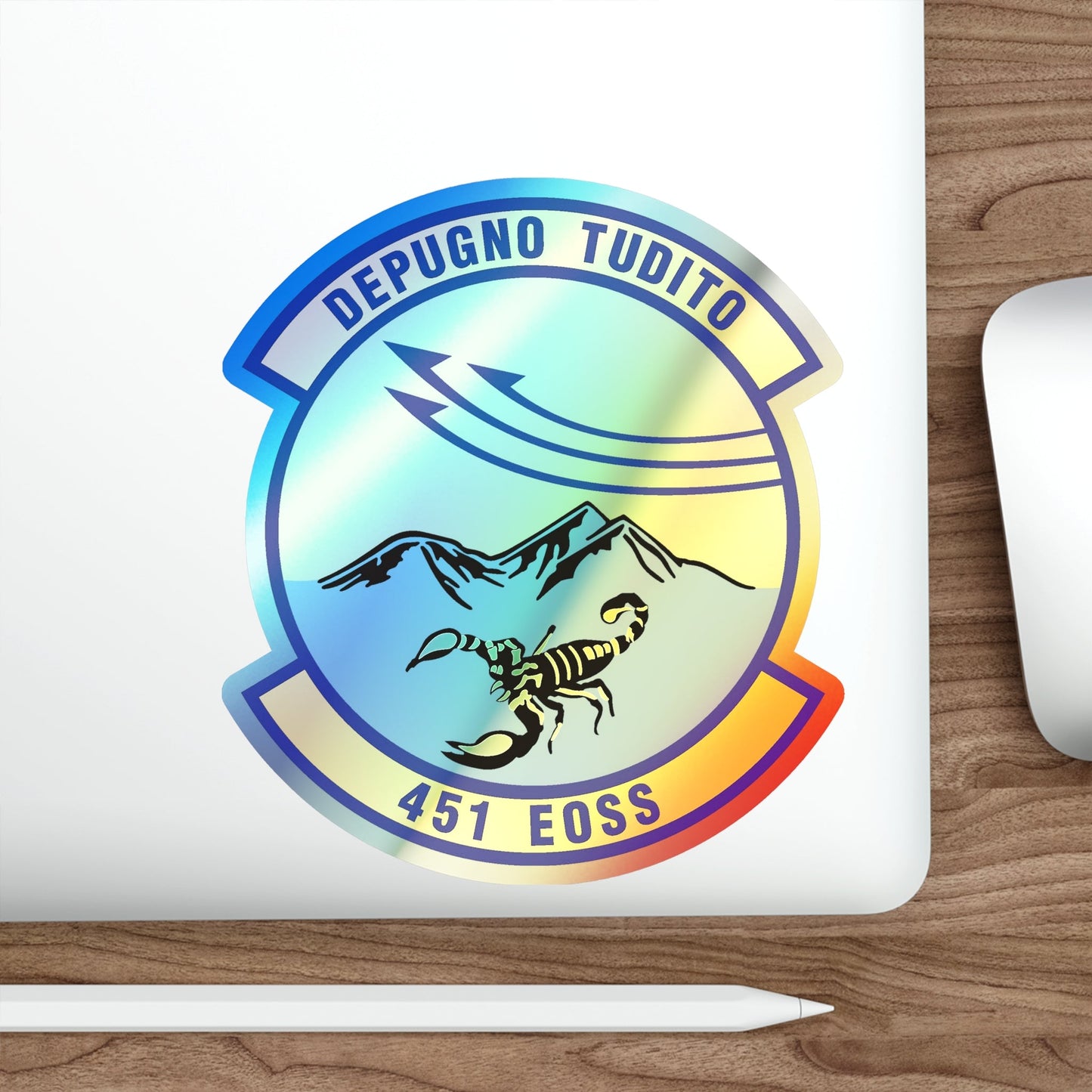 451st Expeditionary Operations Support Squadron (U.S. Air Force) Holographic STICKER Die-Cut Vinyl Decal-The Sticker Space