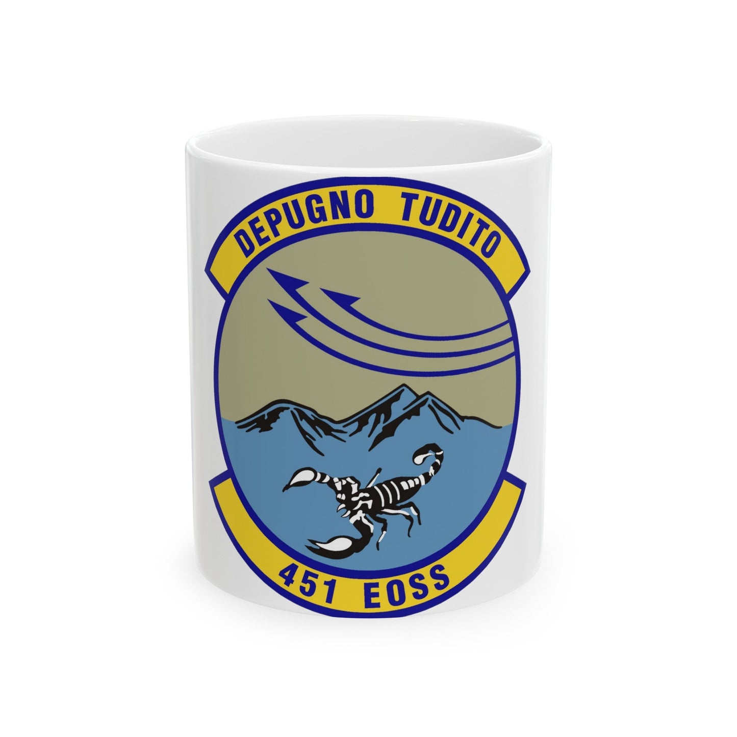 451st Expeditionary Operations Support Squadron (U.S. Air Force) White Coffee Mug-11oz-The Sticker Space