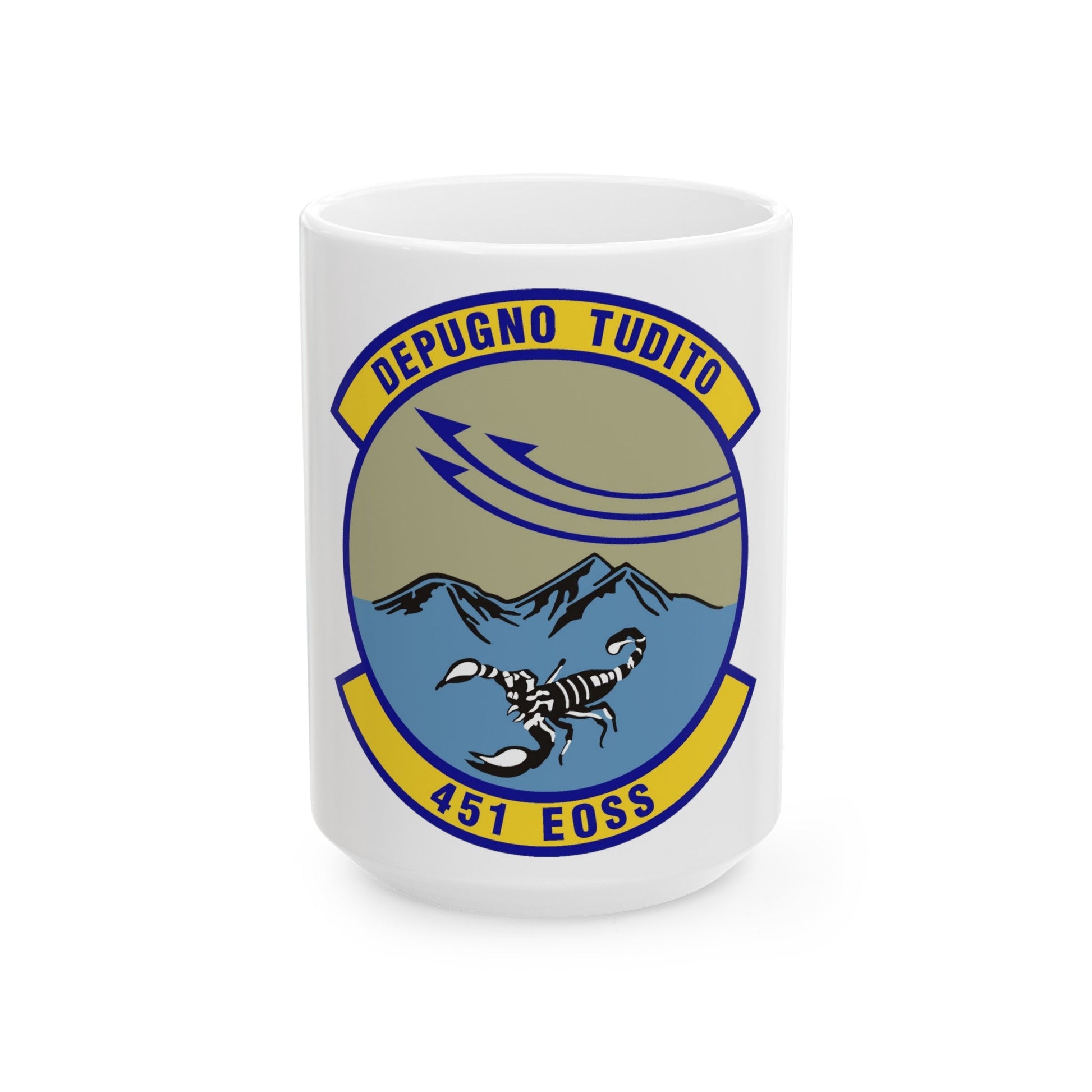 451st Expeditionary Operations Support Squadron (U.S. Air Force) White Coffee Mug-15oz-The Sticker Space