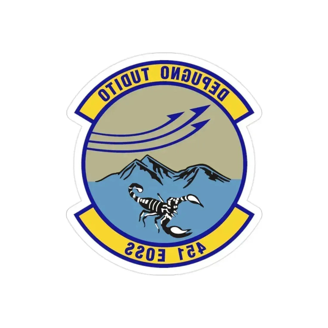 451st Expeditionary Operations Support Squadron (U.S. Air Force) REVERSE PRINT Transparent Die-Cut STICKER 2 Inch Die-Cut Transparent - The Sticker Space