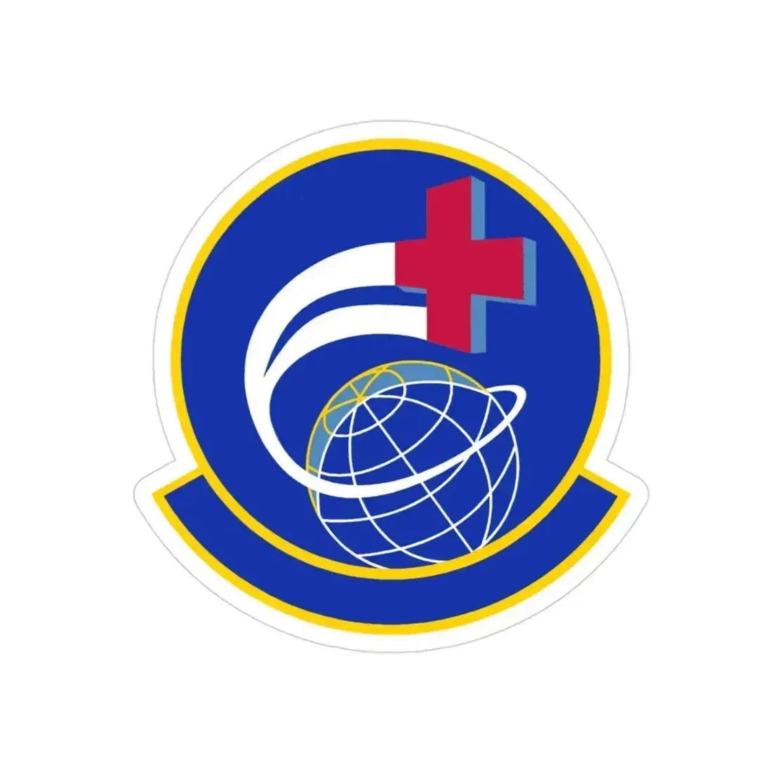 452 Aeromedical Evacuation Squadron AFRC (U.S. Air Force) REVERSE PRINT Transparent Die-Cut STICKER 3 Inch Die-Cut Transparent - The Sticker Space