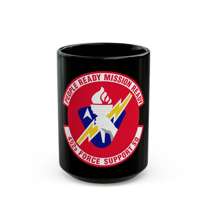 452 Force Support Squadron AFRC (U.S. Air Force) Black Coffee Mug-15oz-The Sticker Space