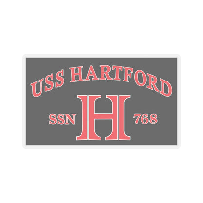 USS Hartford SSN 768 Flag (U.S. Navy) STICKER Vinyl Kiss-Cut Decal