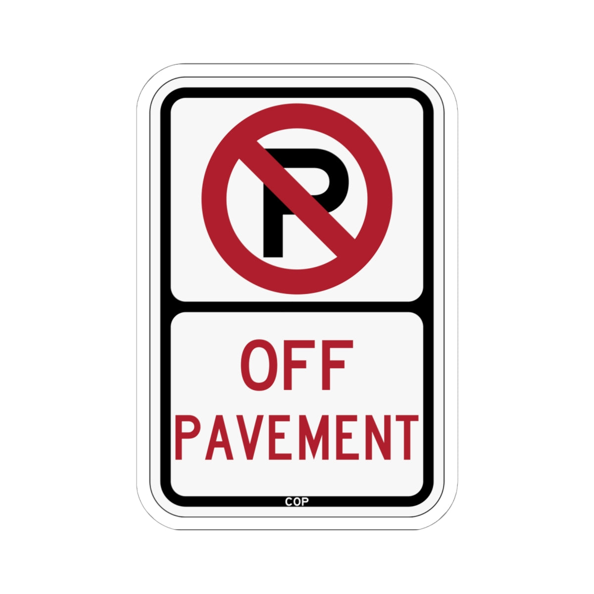 PBOT Road sign P1810 (Oregon) (Road Sign) STICKER Vinyl Kiss-Cut Decal