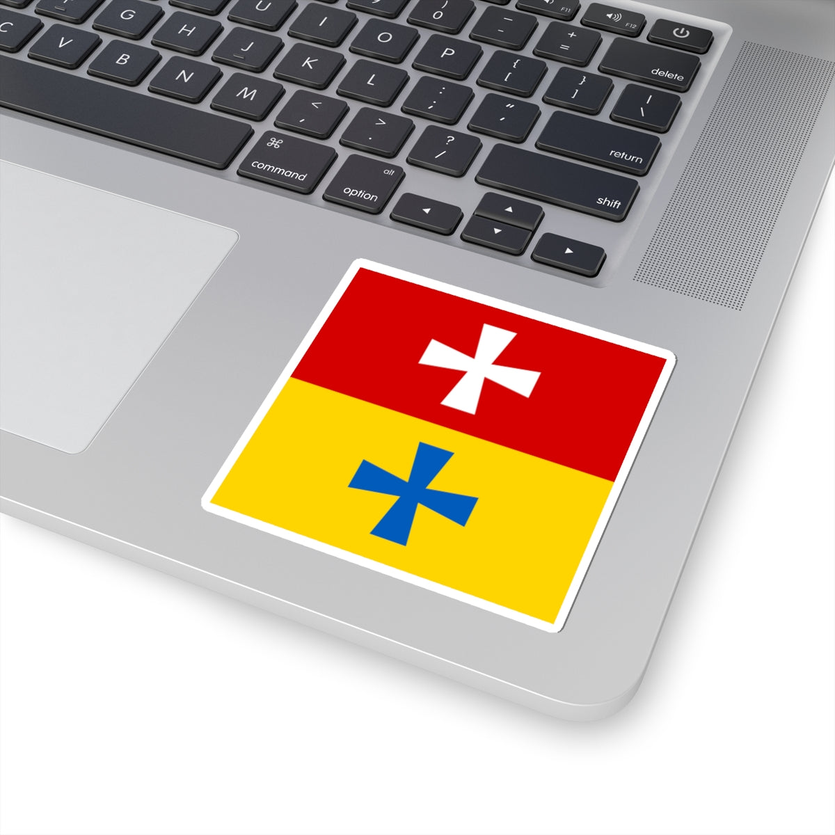 Rozhyshe flag (Ukraine) STICKER Vinyl Kiss-Cut Decal