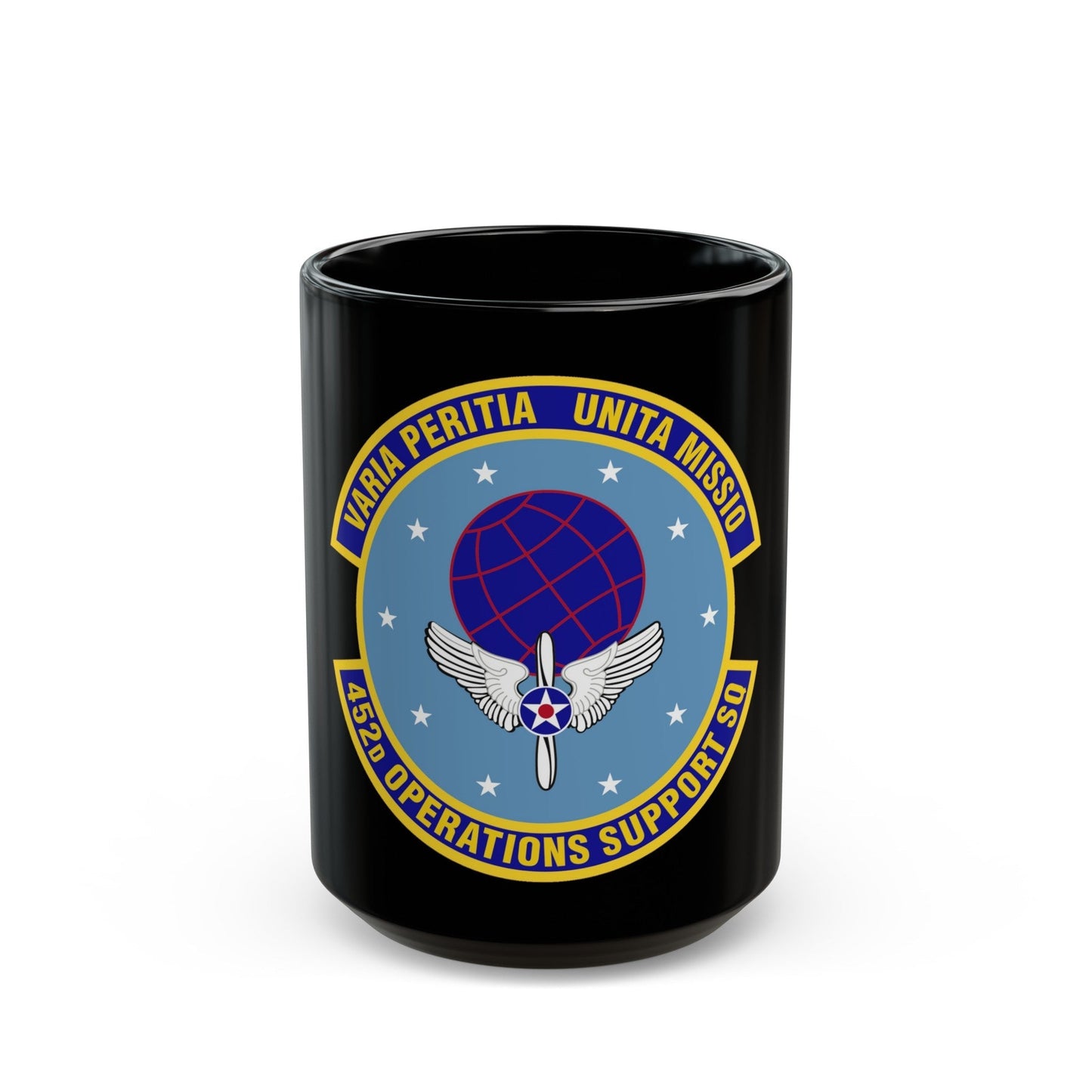 452d Operations Support Squadron (U.S. Air Force) Black Coffee Mug-15oz-The Sticker Space