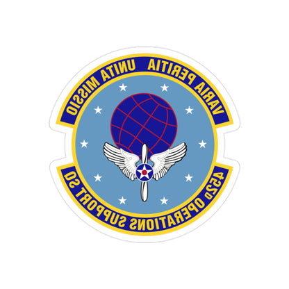 452d Operations Support Squadron (U.S. Air Force) REVERSE PRINT Transparent STICKER-2" × 2"-The Sticker Space