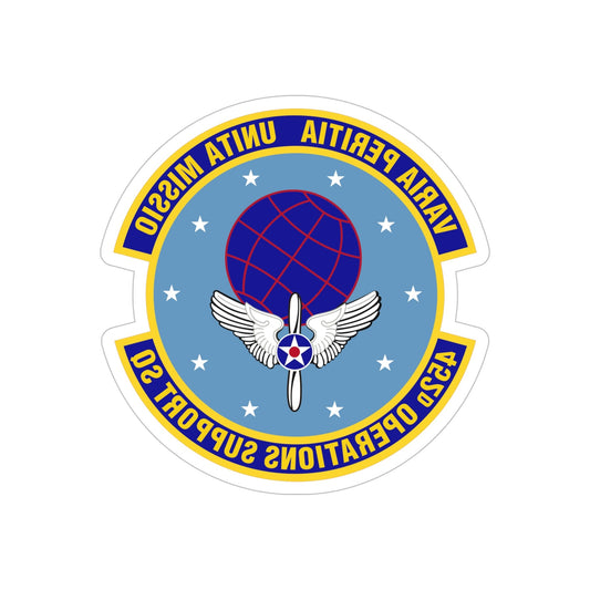 452d Operations Support Squadron (U.S. Air Force) REVERSE PRINT Transparent STICKER-6" × 6"-The Sticker Space