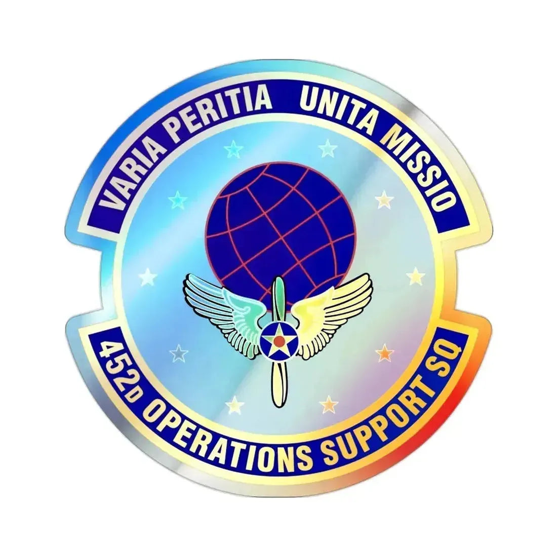 452d Operations Support Squadron (U.S. Air Force) Holographic STICKER Die-Cut Vinyl Decal 2 Inch Holographic - The Sticker Space