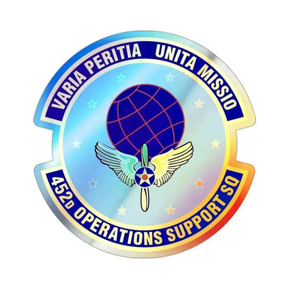 452d Operations Support Squadron (U.S. Air Force) Holographic STICKER Die-Cut Vinyl Decal 3 Inch Holographic - The Sticker Space