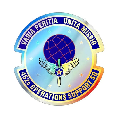 452d Operations Support Squadron (U.S. Air Force) Holographic STICKER Die-Cut Vinyl Decal 4 Inch Holographic - The Sticker Space