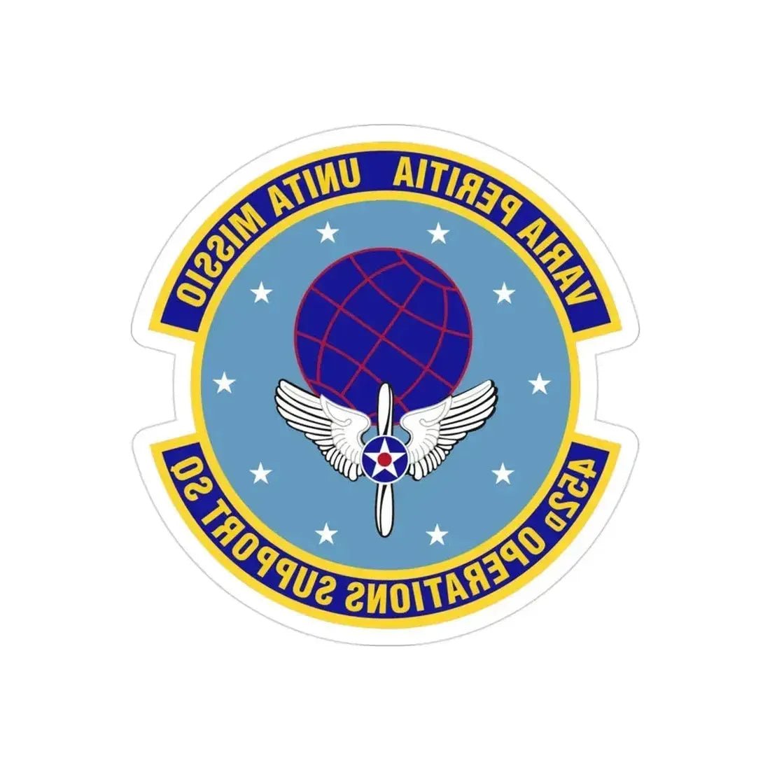 452d Operations Support Squadron (U.S. Air Force) REVERSE PRINT Transparent Die-Cut STICKER 3 Inch Die-Cut Transparent - The Sticker Space