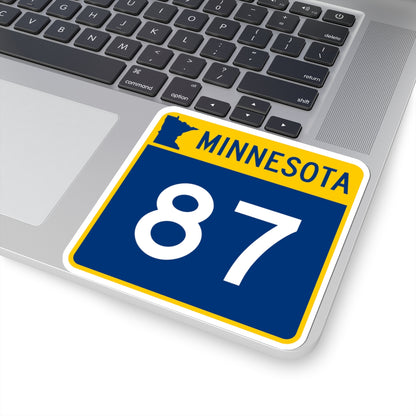 MN-87 (Minnesota) (Road Sign) STICKER Vinyl Kiss-Cut Decal