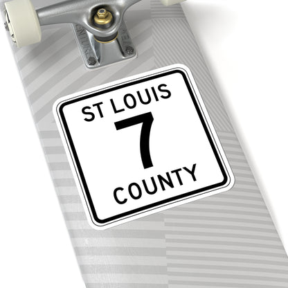 St Louis County Route 7 MN (Minnesota) (Road Sign) STICKER Vinyl Kiss-Cut Decal