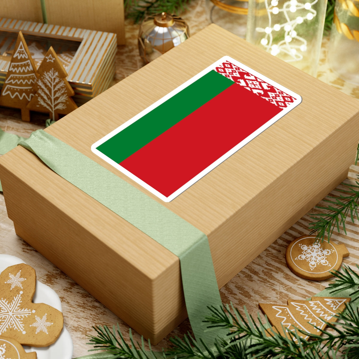 Flag of Belarus vertical (Belarus) STICKER Vinyl Kiss-Cut Decal