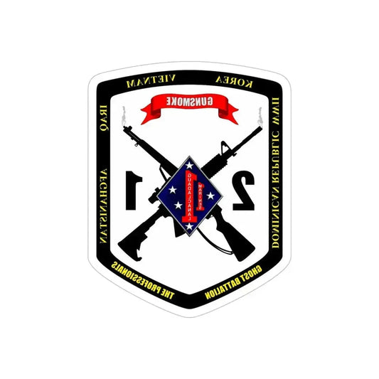 45323 (USMC) REVERSE PRINT Transparent Die-Cut STICKER 6 Inch Die-Cut Transparent - The Sticker Space