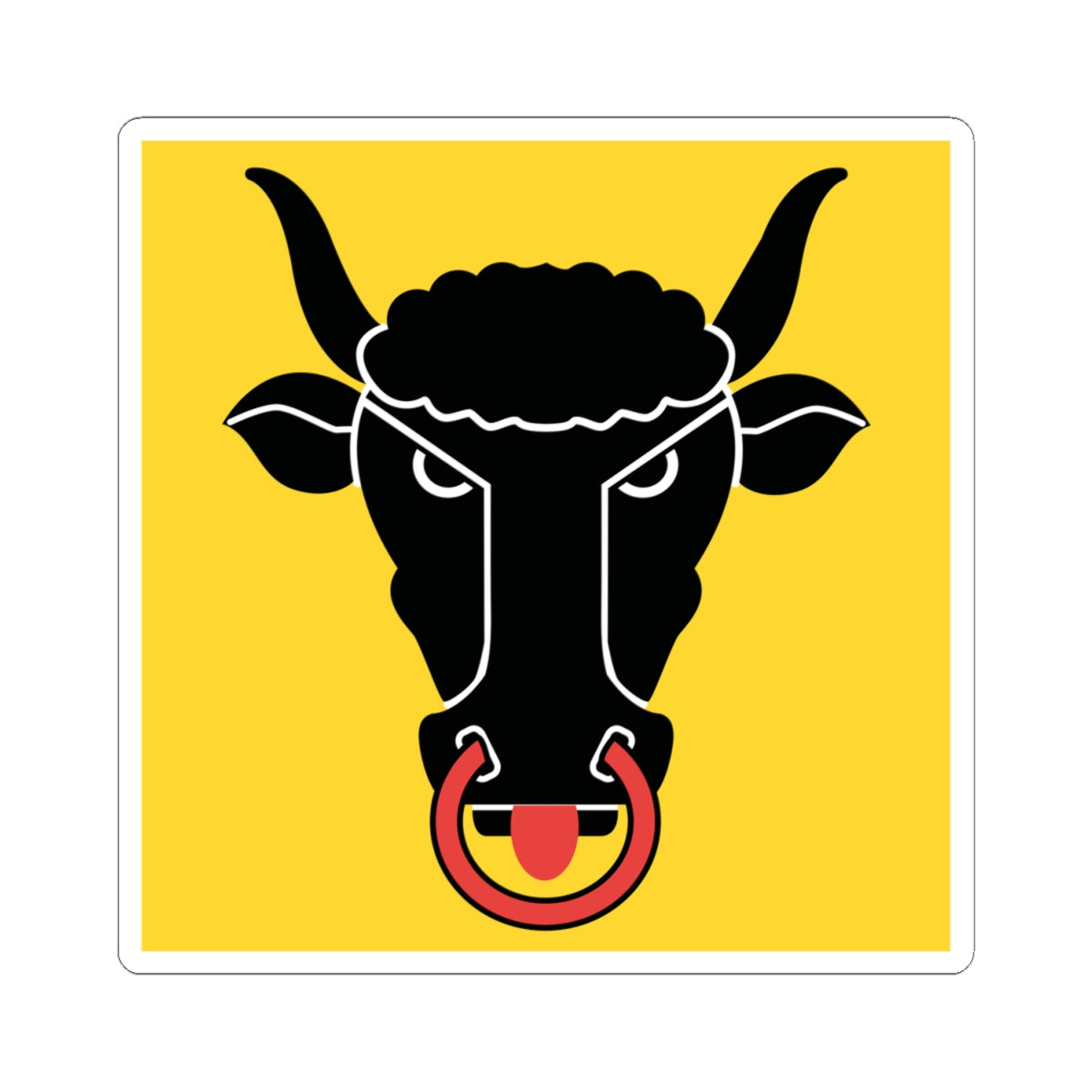 Flag of Canton of Uri (Switzerland) STICKER Vinyl Kiss-Cut Decal