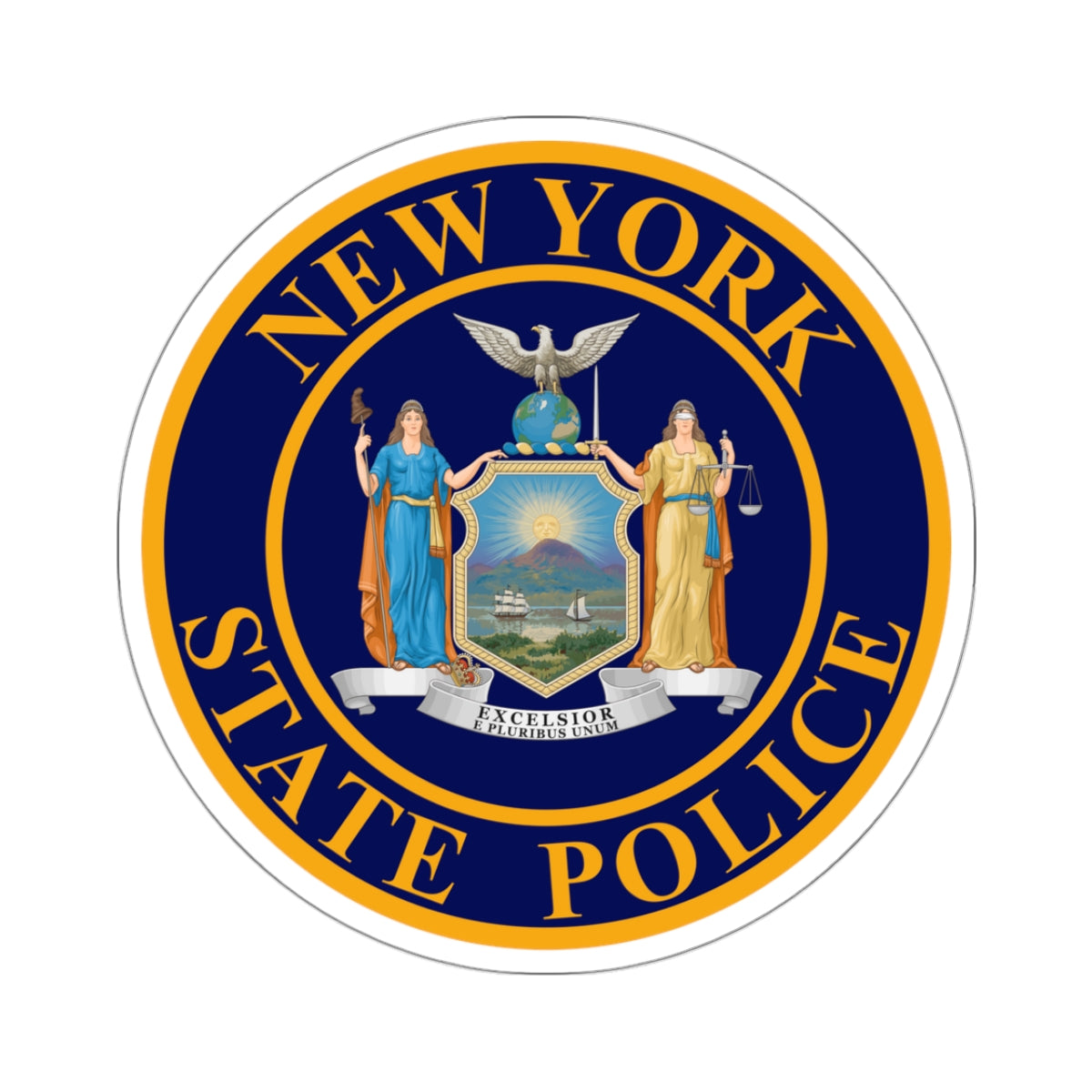 Seal of the New York State Police - STICKER Vinyl Kiss-Cut Decal