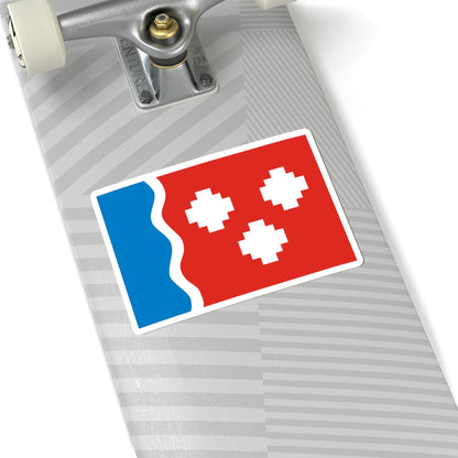 Flag of Kommunar Leningrad oblast (Russia) STICKER Vinyl Kiss-Cut Decal