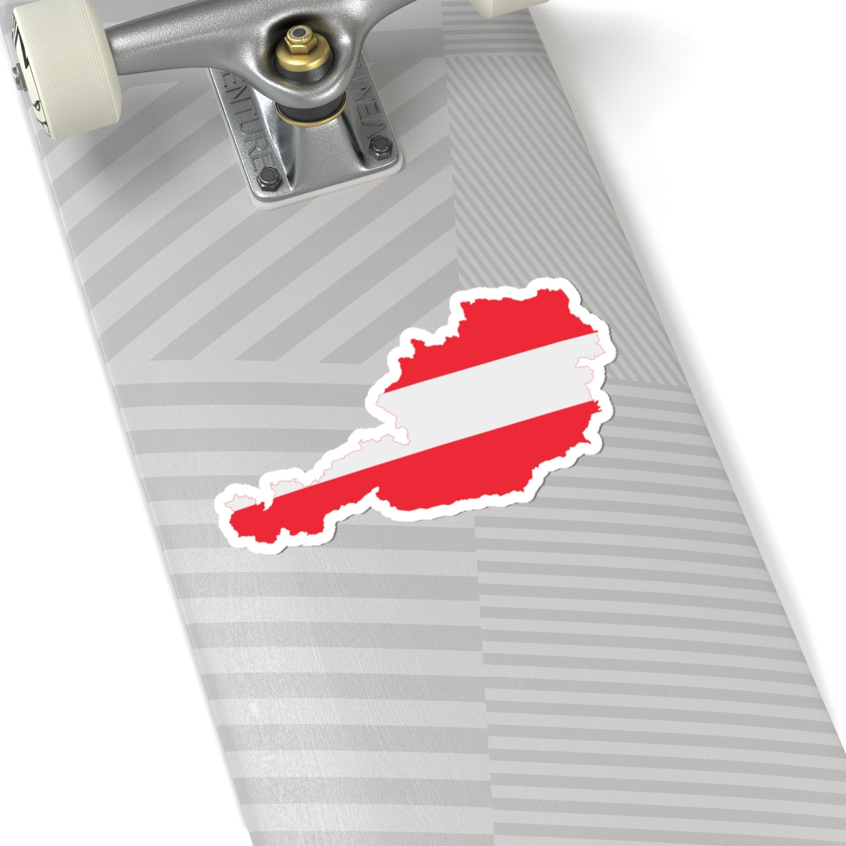 Austrian map with flag colors (Austria) STICKER Vinyl Kiss-Cut Decal