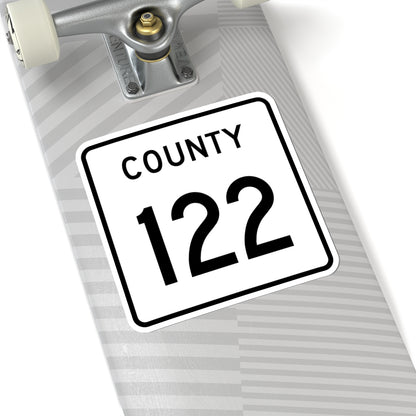 County 122 square (Minnesota) (Road Sign) STICKER Vinyl Kiss-Cut Decal