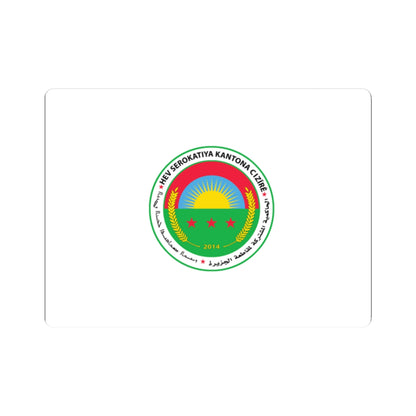 Flag of the Cizire Canton (Syria) STICKER Vinyl Kiss-Cut Decal