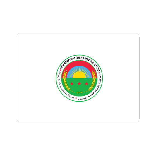 Flag of the Cizire Canton (Syria) STICKER Vinyl Kiss-Cut Decal