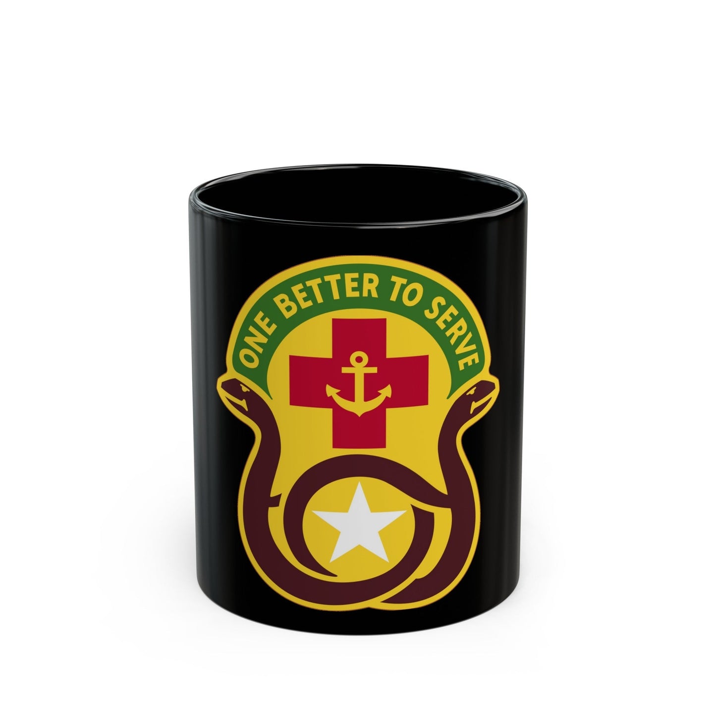 455 Field Hospital (U.S. Army) Black Coffee Mug-11oz-The Sticker Space