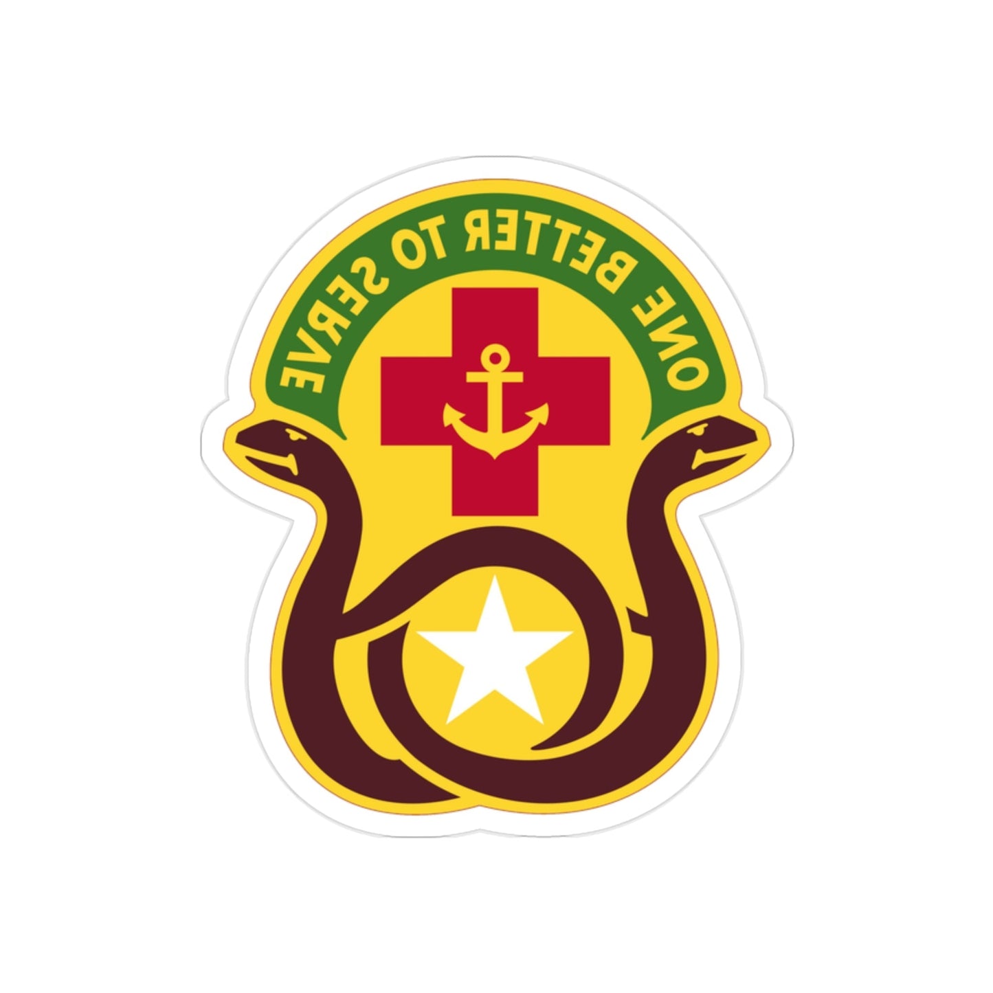 455 Field Hospital (U.S. Army) REVERSE PRINT Transparent STICKER-2 Inch-The Sticker Space