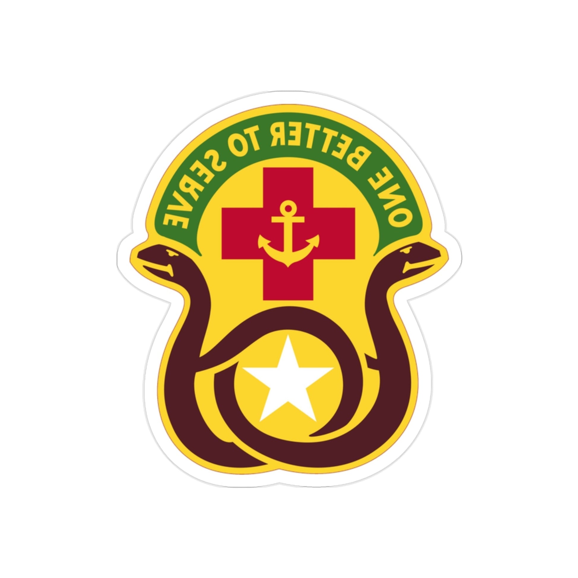 455 Field Hospital (U.S. Army) REVERSE PRINT Transparent STICKER-2 Inch-The Sticker Space