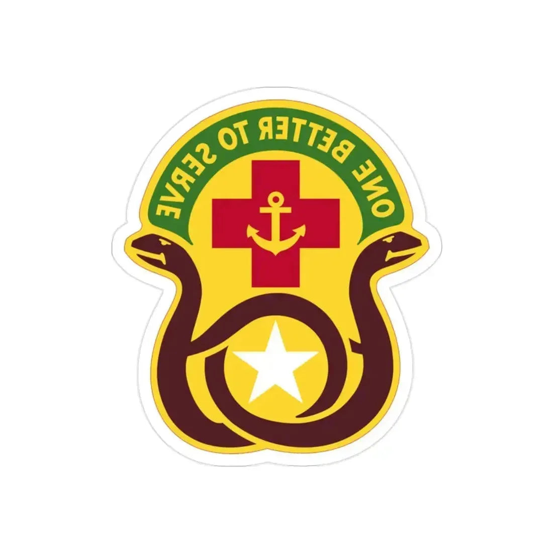455 Field Hospital (U.S. Army) REVERSE PRINT Transparent Die-Cut STICKER 2 Inch Die-Cut Transparent - The Sticker Space