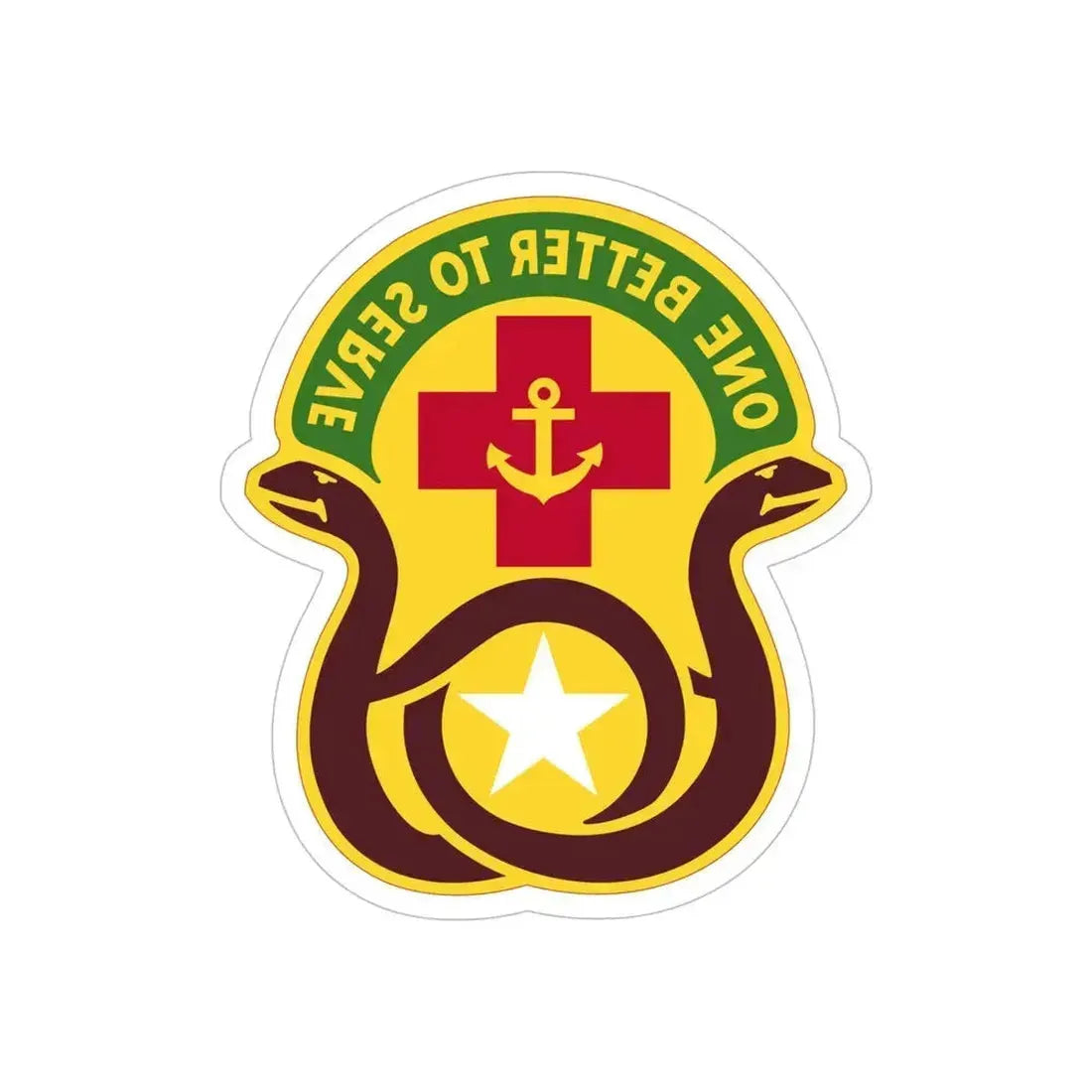 455 Field Hospital (U.S. Army) REVERSE PRINT Transparent Die-Cut STICKER 6 Inch Die-Cut Transparent - The Sticker Space
