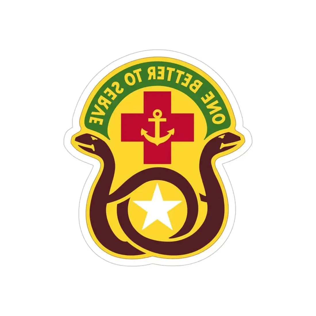 455 Field Hospital (U.S. Army) REVERSE PRINT Transparent Die-Cut STICKER - The Sticker Space
