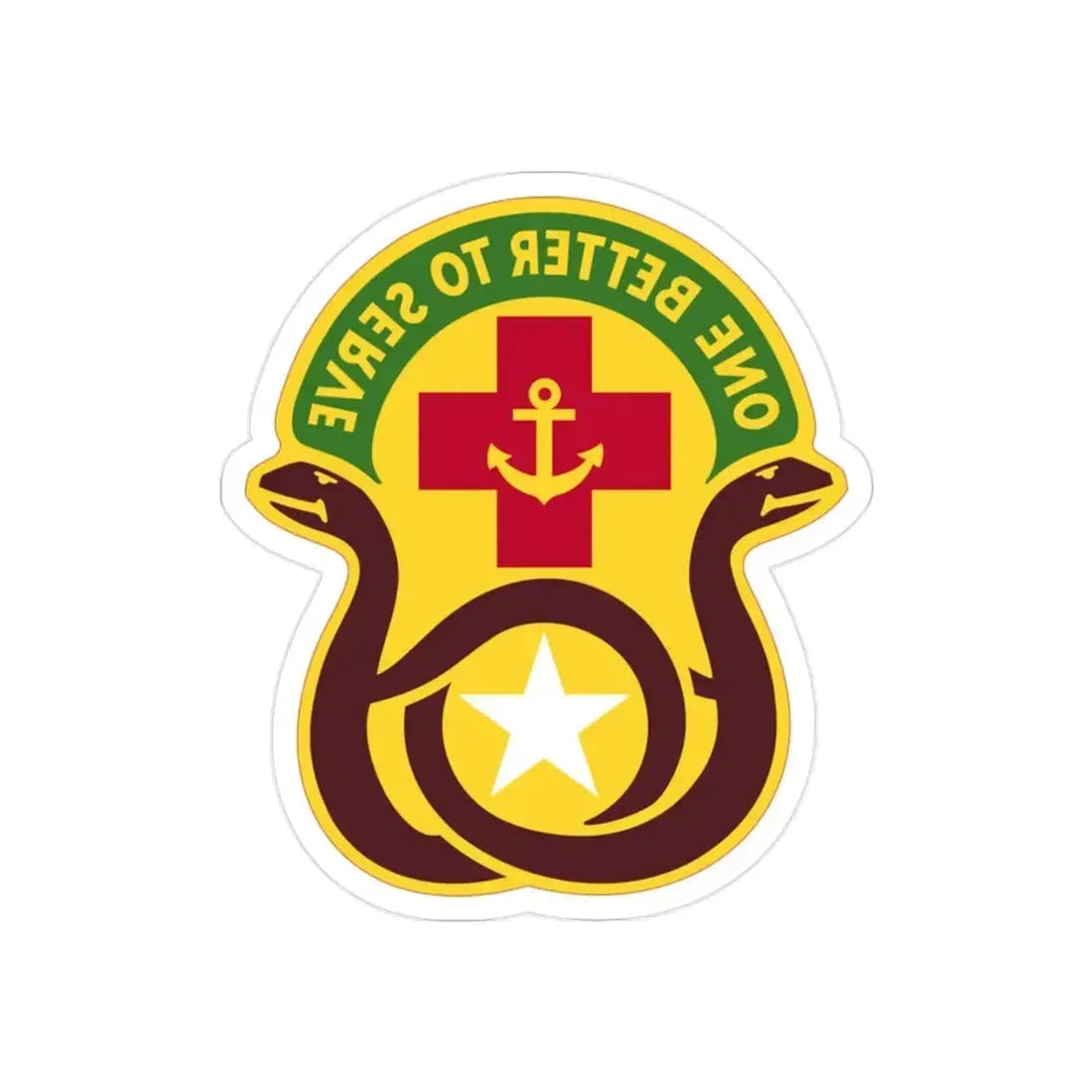 455 Field Hospital (U.S. Army) REVERSE PRINT Transparent Die-Cut STICKER - The Sticker Space