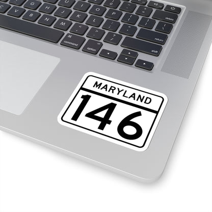 MD Route 146 (Maryland) (Road Sign) STICKER Vinyl Kiss-Cut Decal