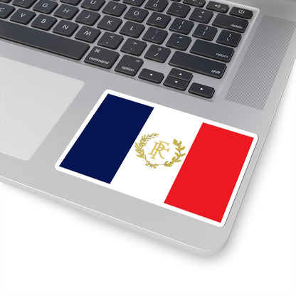 Flag of France with RF (France) STICKER Vinyl Kiss-Cut Decal