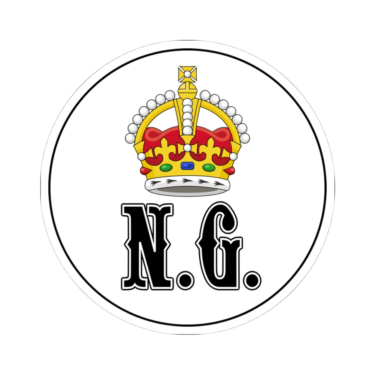 Badge of the New Guinea Protectorate 1884-1888 (Guinea) (Coat of Arms) STICKER Vinyl Kiss-Cut Decal