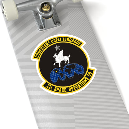 22d Space Operations Squadron (U.S. Air Force) STICKER Vinyl Kiss-Cut Decal