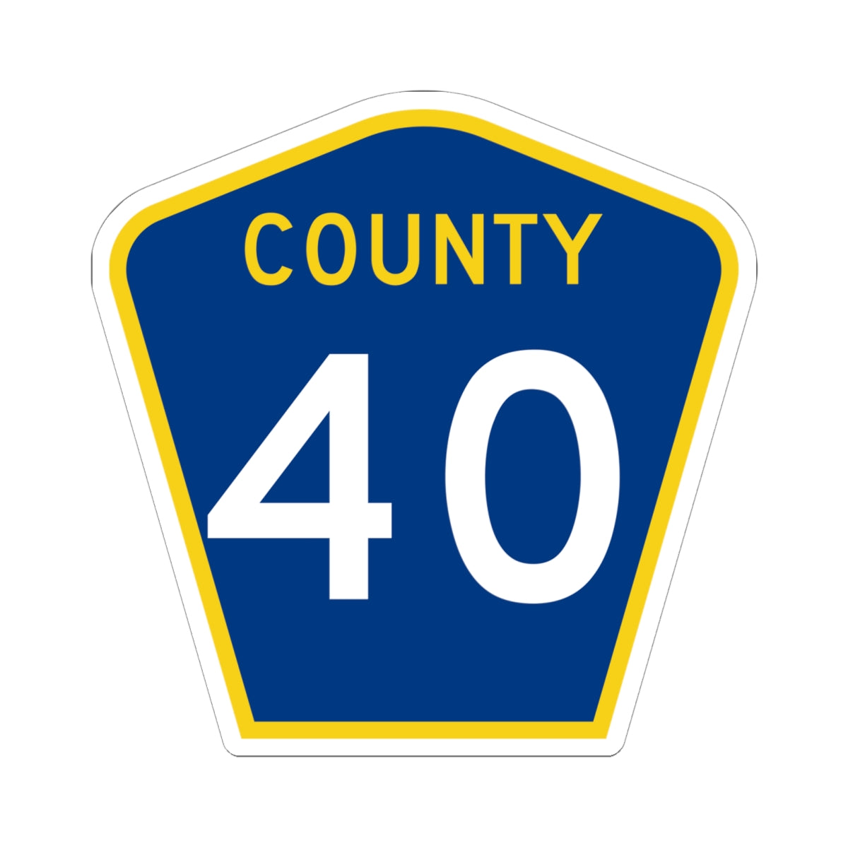 County 40 MN (Minnesota) (Road Sign) STICKER Vinyl Kiss-Cut Decal