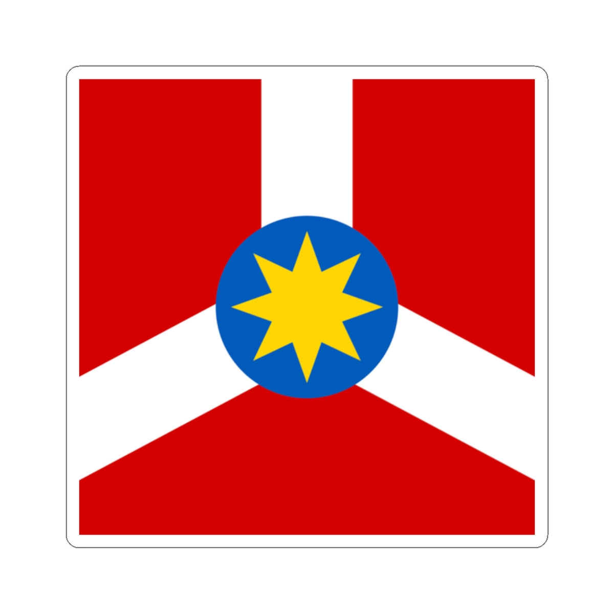 Berezhany Vinnytsia Oblast flag (Ukraine) STICKER Vinyl Kiss-Cut Decal