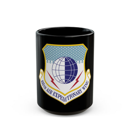 455th Air Expeditionary Wing (U.S. Air Force) Black Coffee Mug-15oz-The Sticker Space