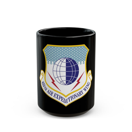 455th Air Expeditionary Wing (U.S. Air Force) Black Coffee Mug-15oz-The Sticker Space