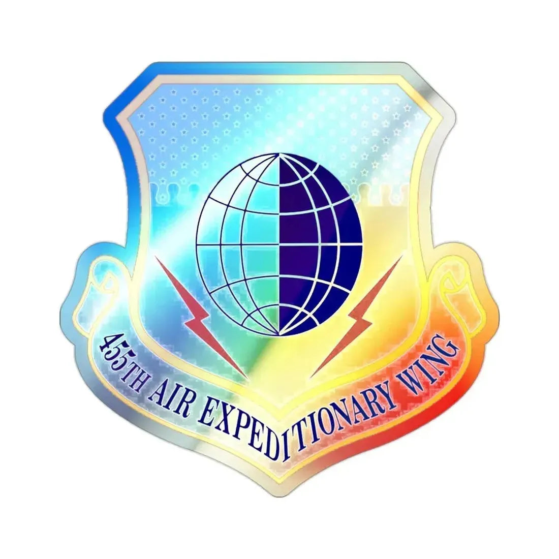 455th Air Expeditionary Wing (U.S. Air Force) Holographic STICKER Die-Cut Vinyl Decal 2 Inch Holographic - The Sticker Space