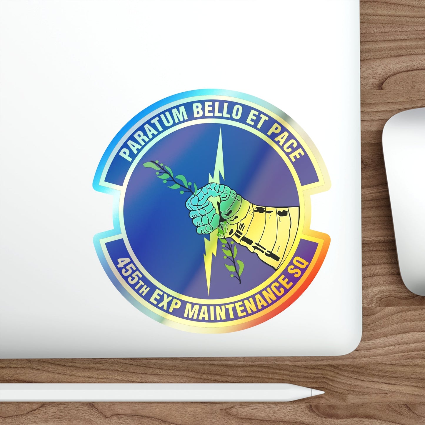 455th Expeditionary Maintenance Squadron (U.S. Air Force) Holographic STICKER Die-Cut Vinyl Decal-The Sticker Space