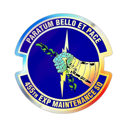 455th Expeditionary Maintenance Squadron (U.S. Air Force) Holographic STICKER Die-Cut Vinyl Decal-2 Inch-The Sticker Space