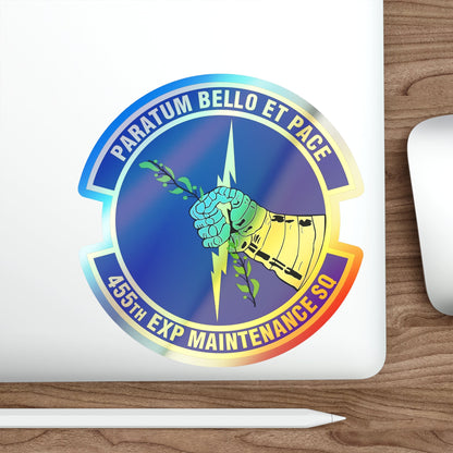 455th Expeditionary Maintenance Squadron (U.S. Air Force) Holographic STICKER Die-Cut Vinyl Decal-The Sticker Space