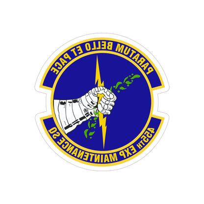 455th Expeditionary Maintenance Squadron (U.S. Air Force) REVERSE PRINT Transparent STICKER-5" × 5"-The Sticker Space