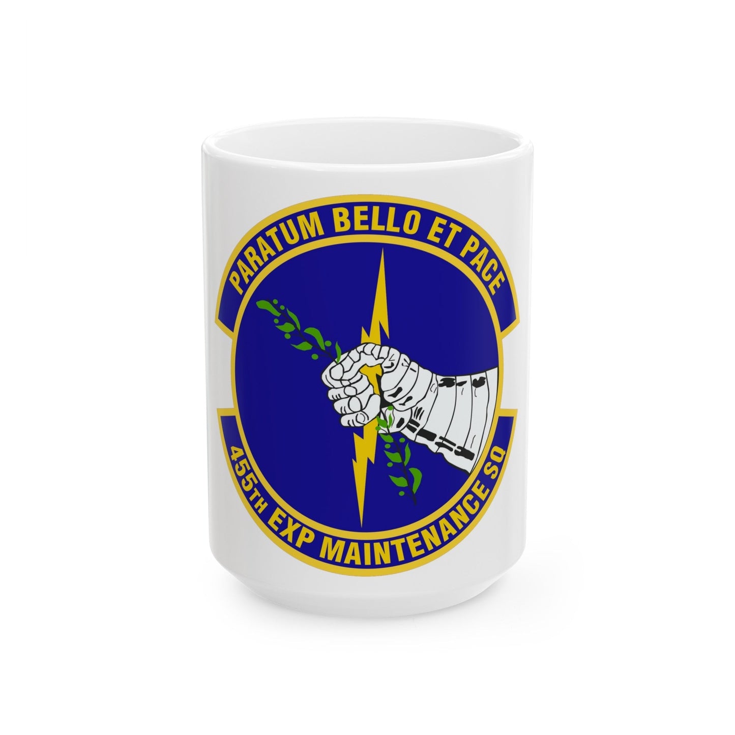 455th Expeditionary Maintenance Squadron (U.S. Air Force) White Coffee Mug-15oz-The Sticker Space