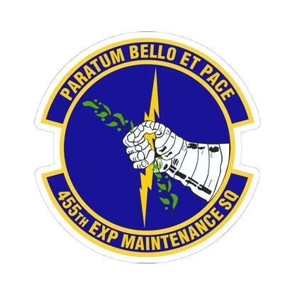 455th Expeditionary Maintenance Squadron (U.S. Air Force) STICKER Vinyl Kiss-Cut Decal 4 Inch White - The Sticker Space