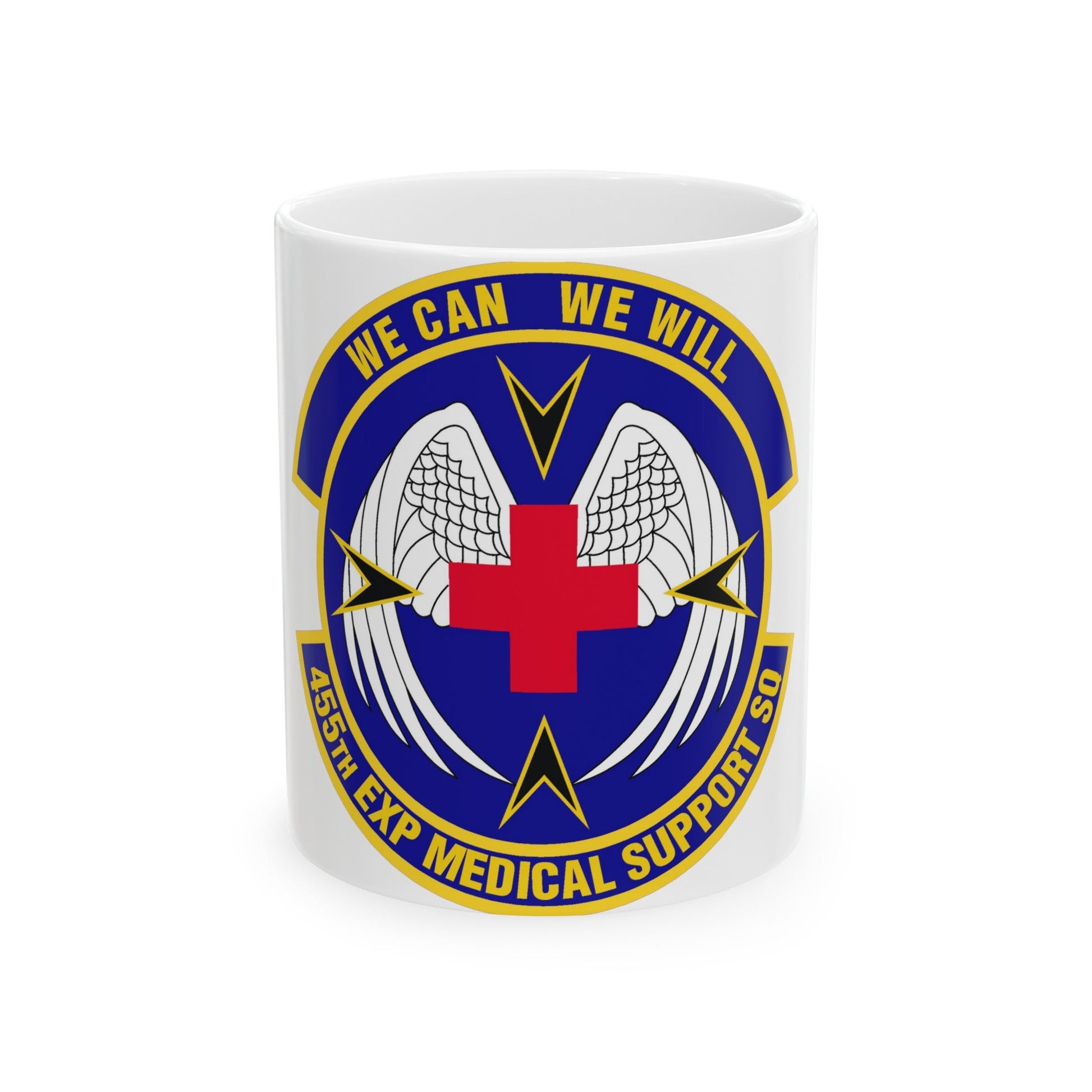 455th Expeditionary Medical Support Squadron (U.S. Air Force) White Coffee Mug-11oz-The Sticker Space